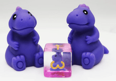 PURPLE T-REX RPG DICE SET